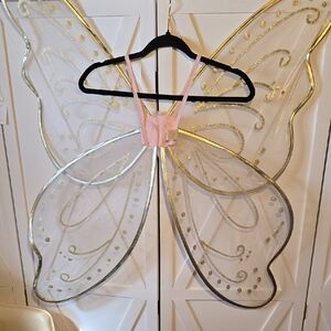 Extra Large Wings Pink and Gold Fairy Wings Kids Costume